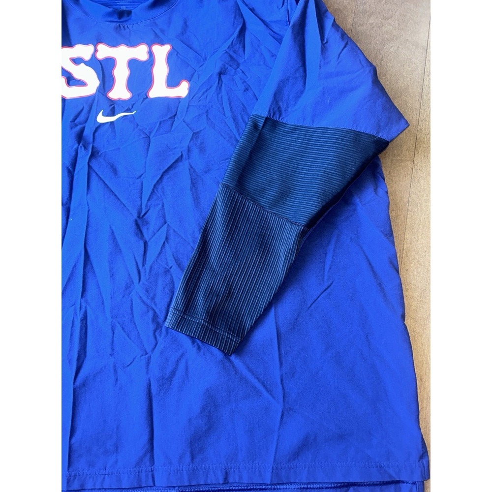 Men's Nike City Connect Navy St Louis Cardinals STL Long Sleeve Dri Fit MLB 4XL - Picture 3 of 13